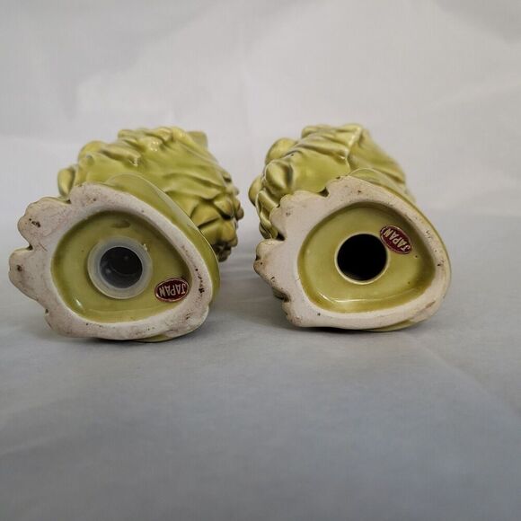 Vintage Anthropomorphic Ceramic Japan Release Kitsch Lion Salt & Pepper Shakers - Picture 10 of 10